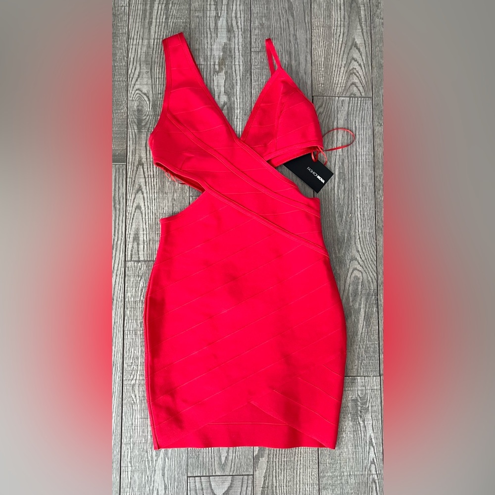 NWT sexy red Fashion Nova bandage mini dress